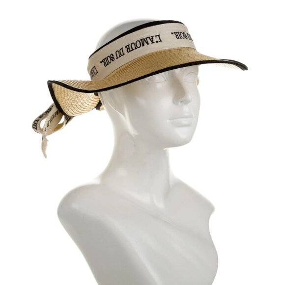 Gucci 'L'amour Du Soir' Wide Brim Straw Sun Visor - Picture 6 of 11